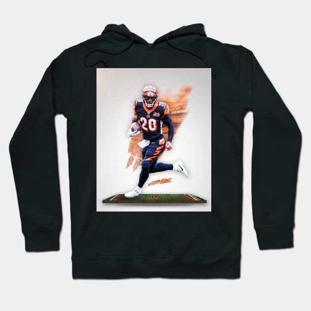 Joe Mixon Cincinnatti Sports Art Hoodie by JRoseGraphics